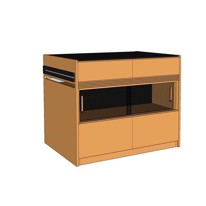 Dining Room Kitchen Island Table Modern Wood Prep Table with Drawer
