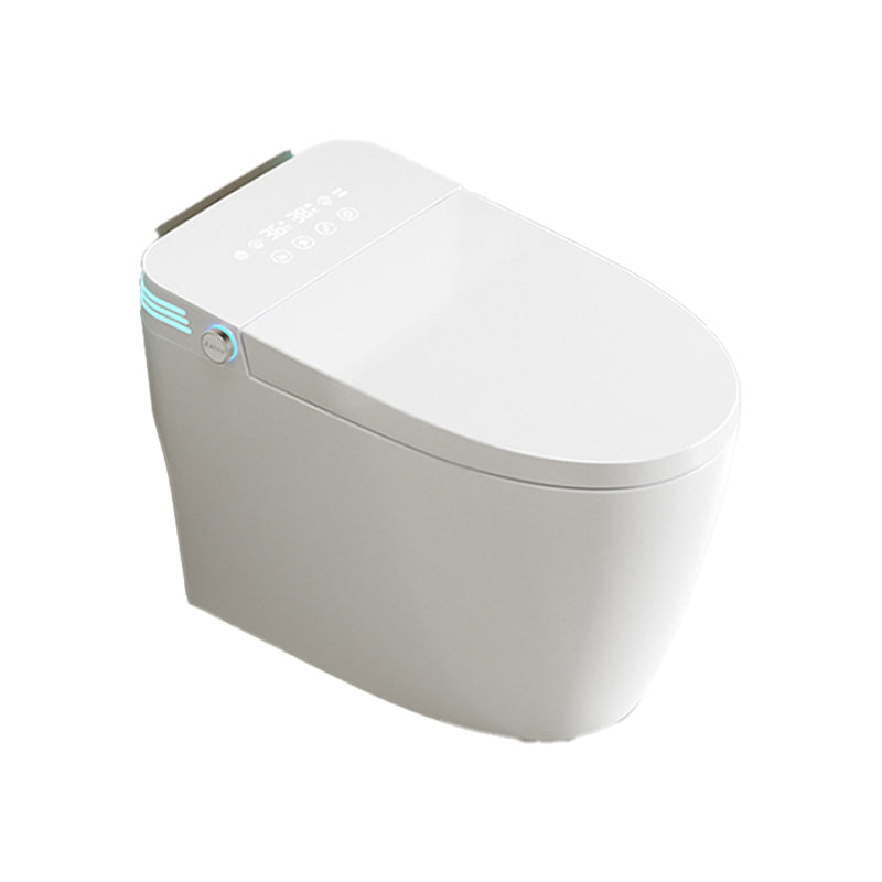 Contemporary Floor Mount Bidet Elongated Ceramic Heated Seat White Dryer