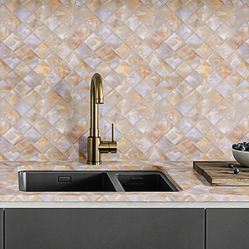 Modern Peel and Stick Backsplash Wall Tile PVC Wallpaper for Kitchen