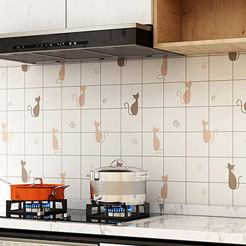 Modern Peel and Stick Backsplash Tile PVC Rectangular Wallpaper