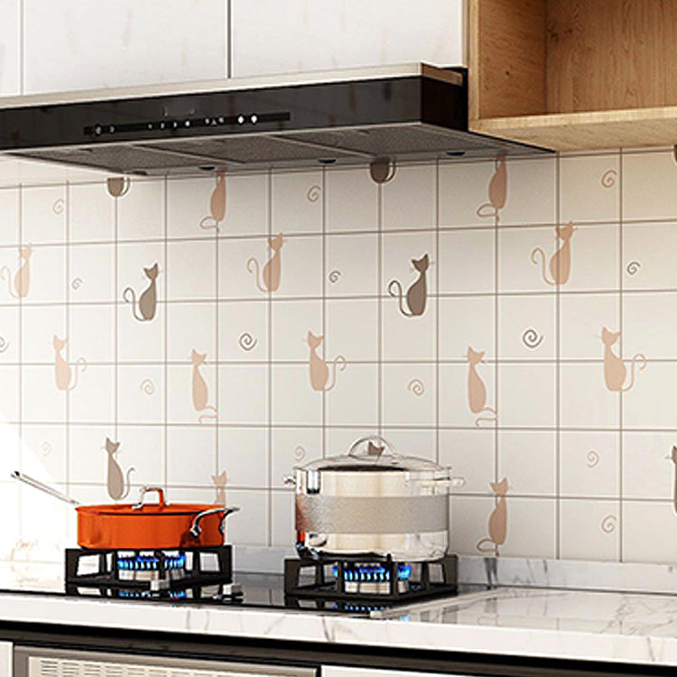 Modern Peel and Stick Backsplash Tile PVC Rectangular Wallpaper