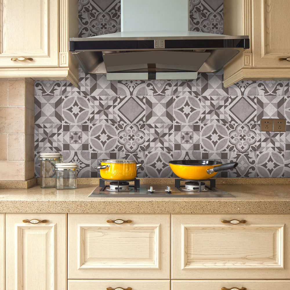 Traditional Peel and Stick Backsplash PVC Mosaic Tile Wallpaper for Kitchen Backsplash