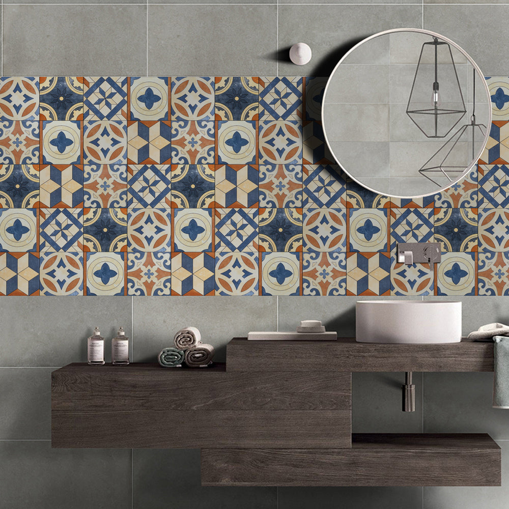 Traditional Peel and Stick Backsplash PVC Mosaic Tile Wallpaper for Kitchen Backsplash