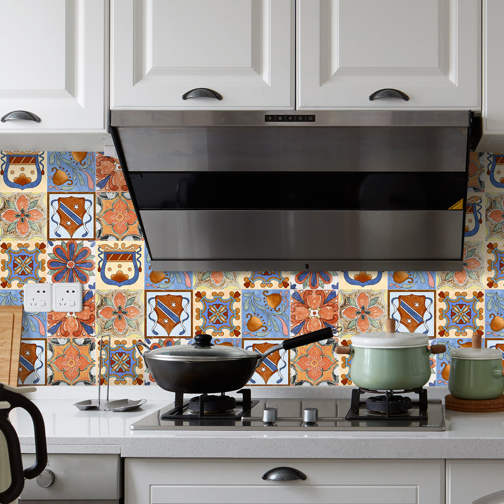 Traditional Peel and Stick Backsplash PVC Mosaic Tile Wallpaper for Kitchen Backsplash