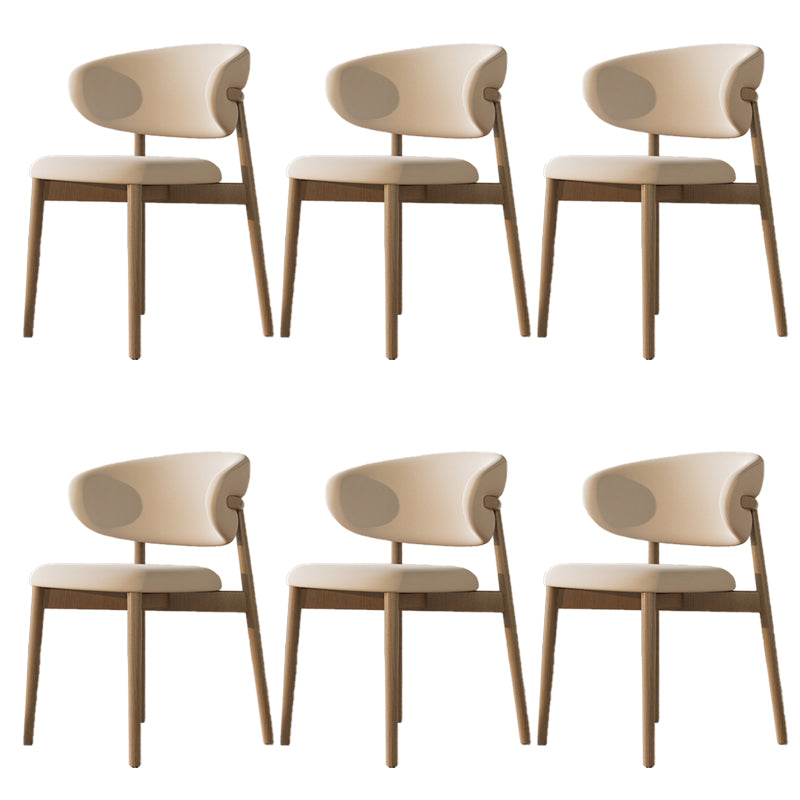 Solid Wood Dining Stools Low Back Upholstered Bar Stools with Footrest