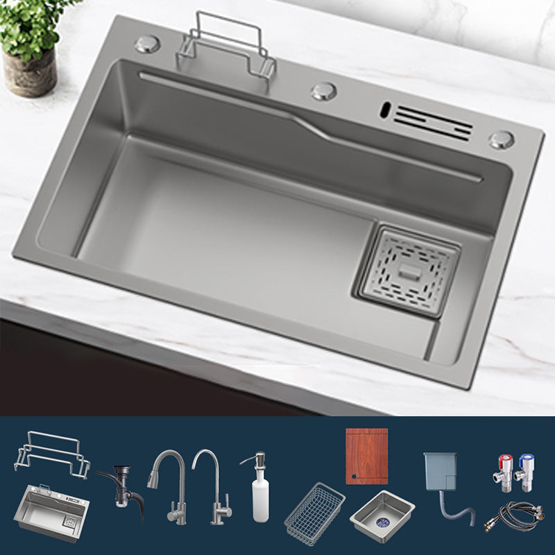 Contemporary Style Kitchen Sink Kitchen Sink with Soap Dispenser