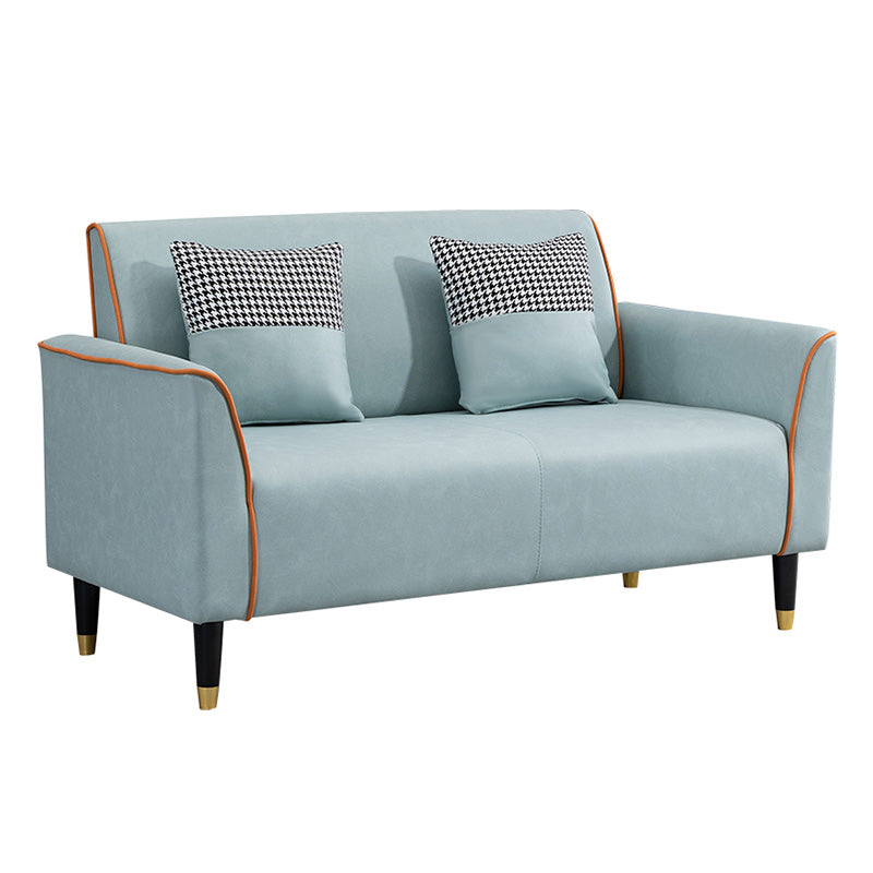 25.59" Wide Faux Leather Loveseat Square Arm Sofa for Living Room