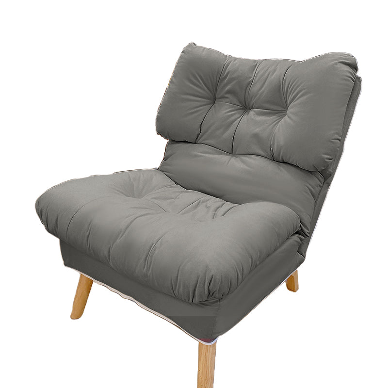 Scandinavian Standard Recliner Wooden Solid Color Indoor with Footrest