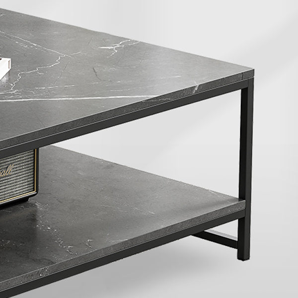 Rectangle Cocktail Table Frame Single Coffee Table with Shelf