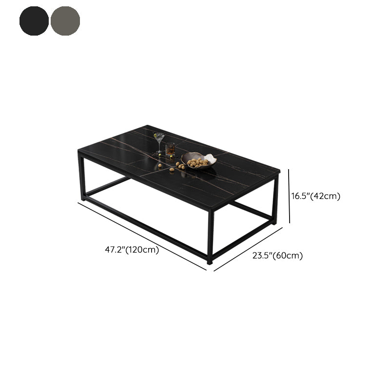 Rectangle Cocktail Table Frame Single Coffee Table with Shelf