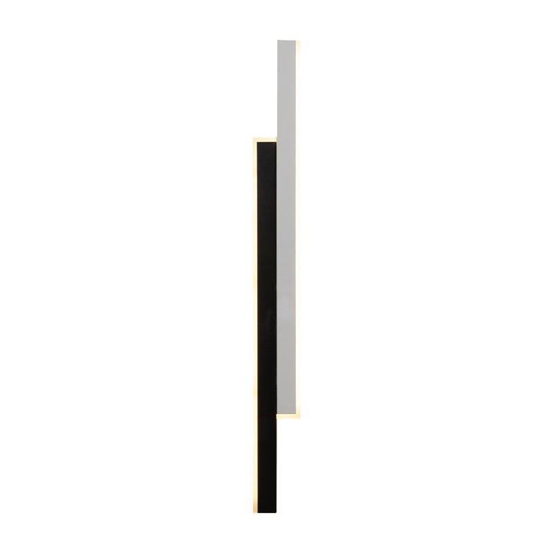 Modernism White/Black Wall Mounted Sconce Linear 2-Light Wall Light for Bedroom