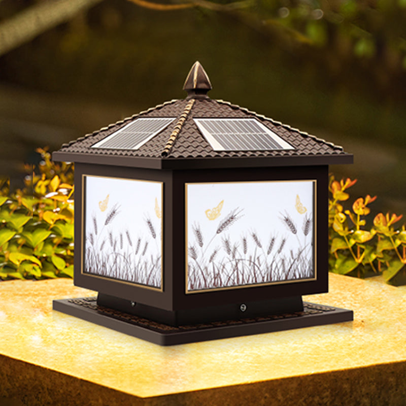 Modern LED Pillar Lamp Creative Solar Lighting Fixture for Garden
