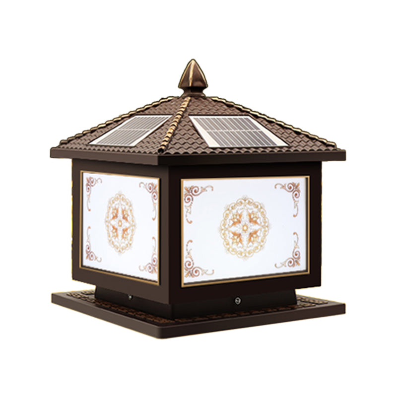 Modern LED Pillar Lamp Creative Solar Lighting Fixture for Garden