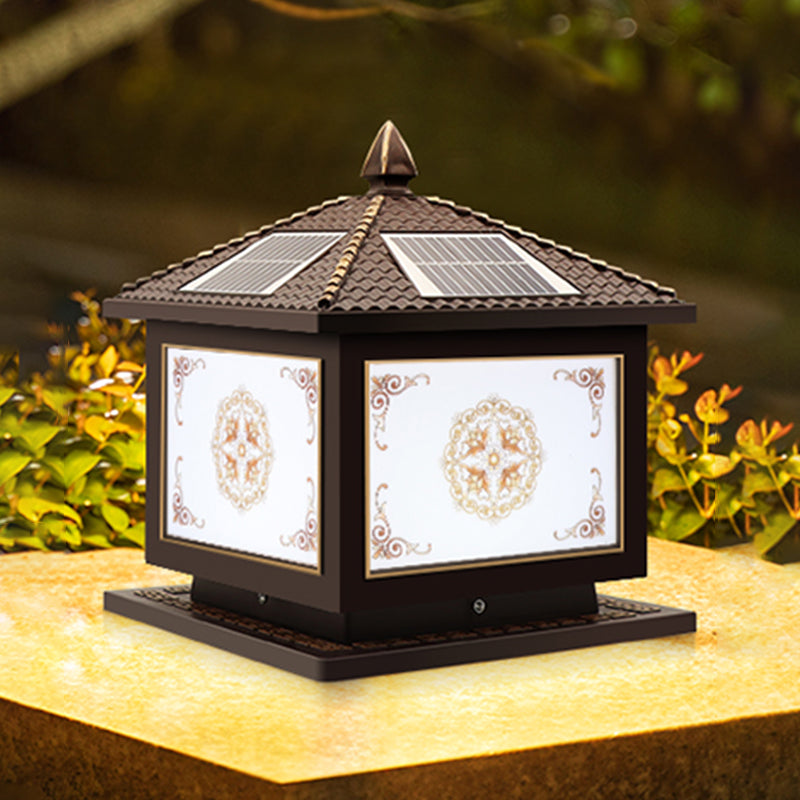 Modern LED Pillar Lamp Creative Solar Lighting Fixture for Garden