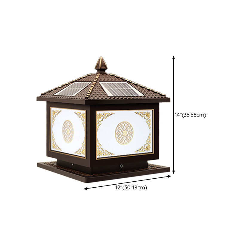 Modern LED Pillar Lamp Creative Solar Lighting Fixture for Garden