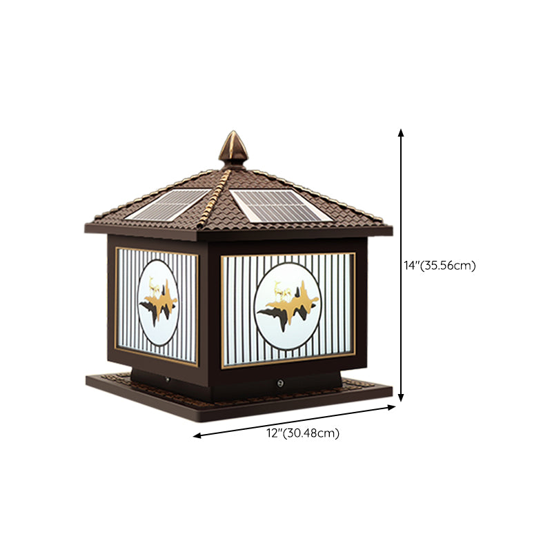 Modern LED Pillar Lamp Creative Solar Lighting Fixture for Garden