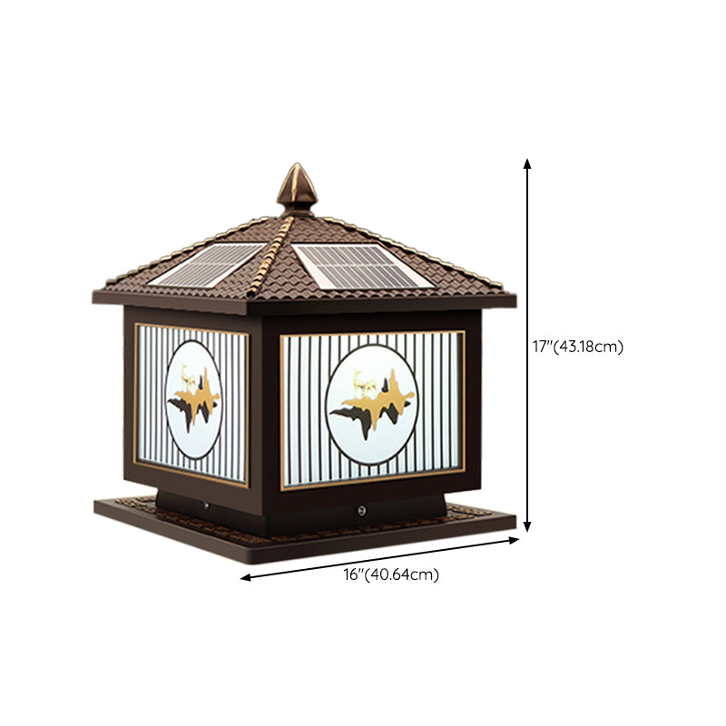Modern LED Pillar Lamp Creative Solar Lighting Fixture for Garden