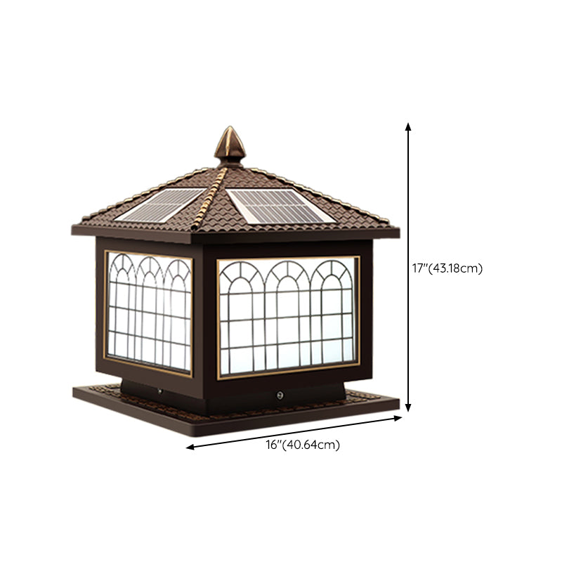 Modern LED Pillar Lamp Creative Solar Lighting Fixture for Garden