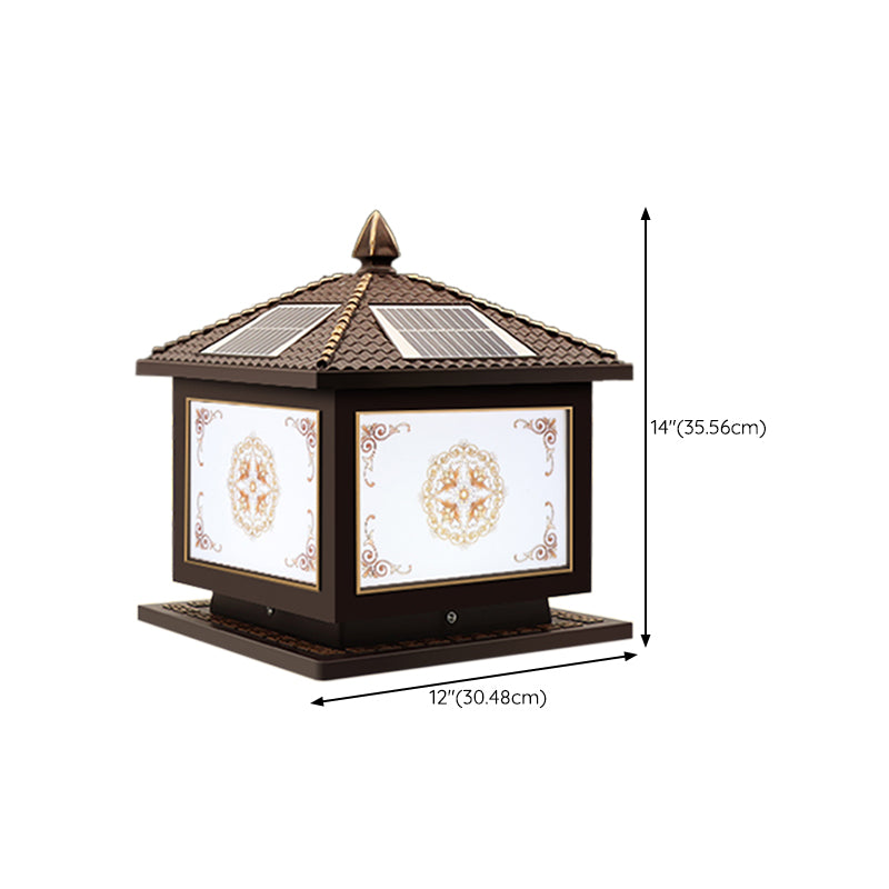 Modern LED Pillar Lamp Creative Solar Lighting Fixture for Garden