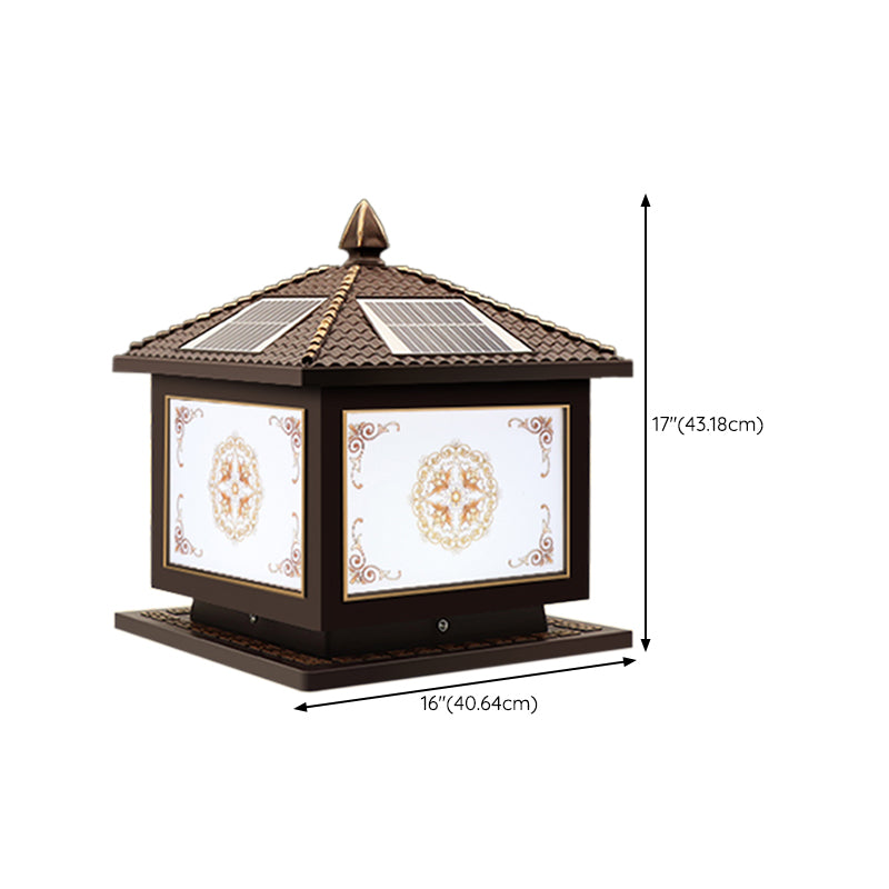 Modern LED Pillar Lamp Creative Solar Lighting Fixture for Garden