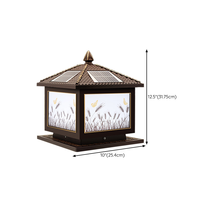 Modern LED Pillar Lamp Creative Solar Lighting Fixture for Garden
