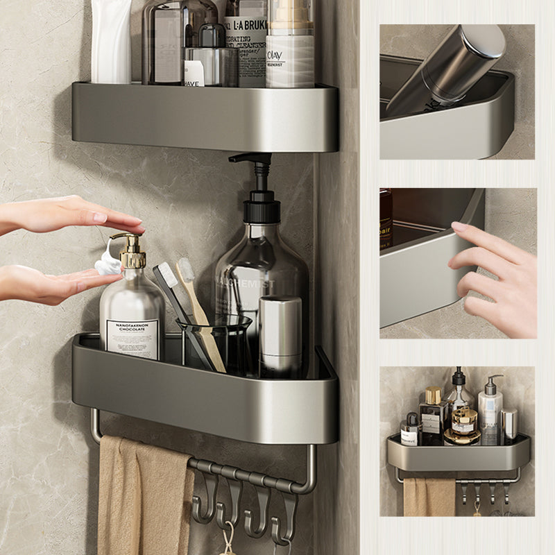 Adhesive Mount Metal Bathroom Accessory As Individual Or As a Set with Bath Shelf