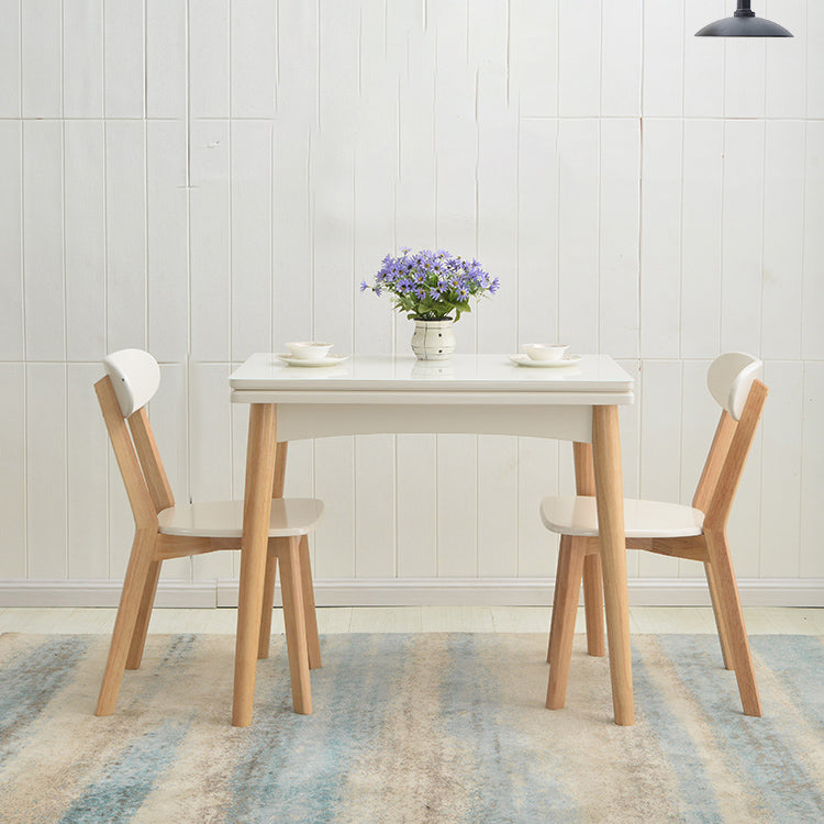 Extendable Dining Table Rectangle Table for Kitchen Dining Room