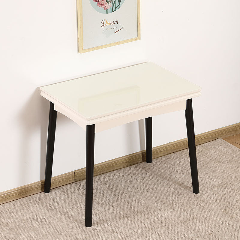 Extendable Dining Table Rectangle Table for Kitchen Dining Room