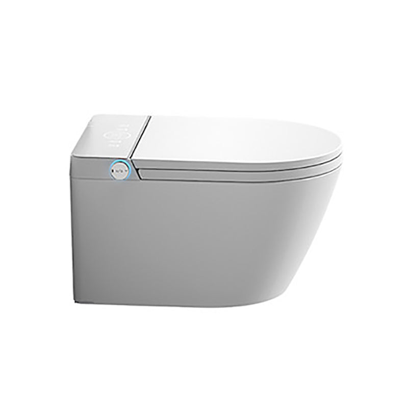 Contemporary Wall Mounted Bidet Elongated Foot Sensor Ceramic White