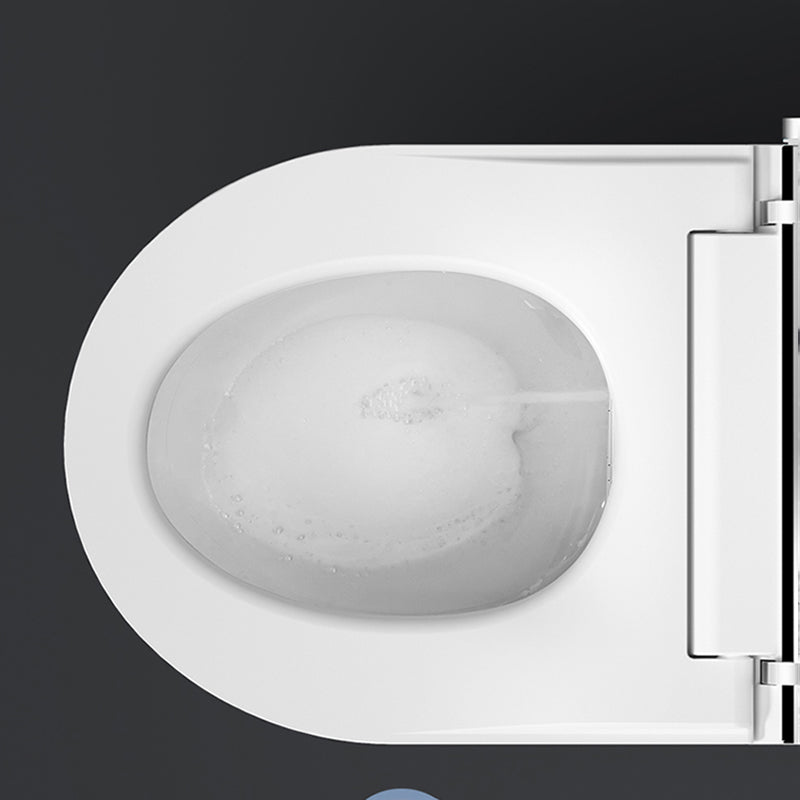 Contemporary Wall Mounted Bidet Elongated Foot Sensor Ceramic White