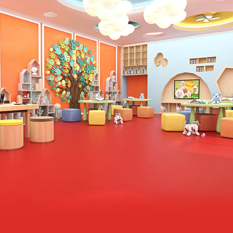 Modern Style PVC Flooring Pure Color Waterproof Fire Resistant PVC Flooring