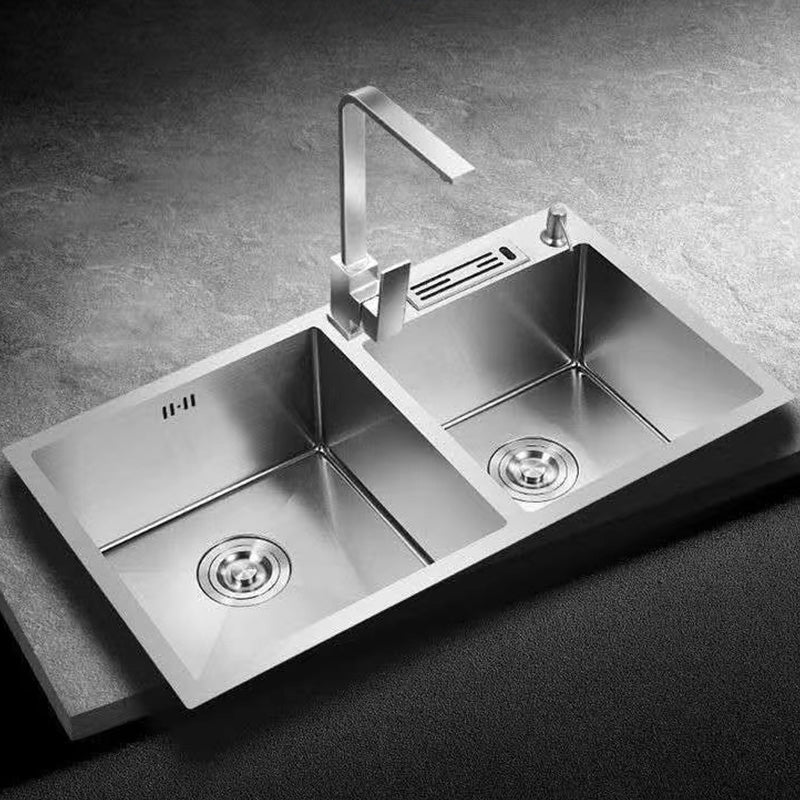 Modern Style Kitchen Sink Stainless Steel Drop-In Kitchen Sink with Drain Assembly