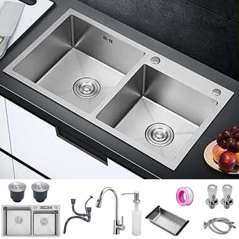 Modern Style Kitchen Sink Stainless Steel Drop-In Kitchen Sink with Drain Assembly