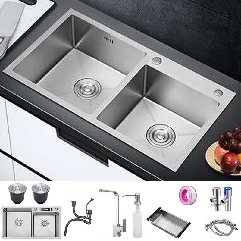 Modern Style Kitchen Sink Stainless Steel Drop-In Kitchen Sink with Drain Assembly