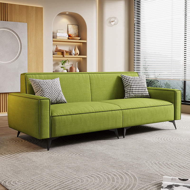 Contemporary Style 29.52" Wide Solid Color Sofa Square Arm Sofa