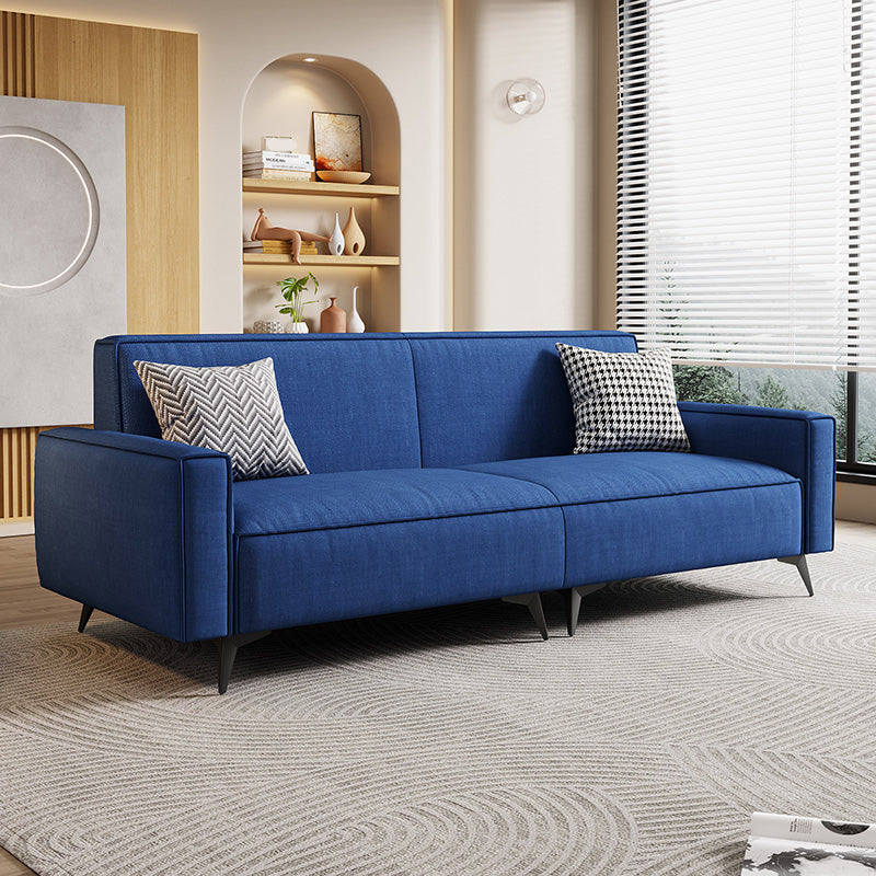 Contemporary Style 29.52" Wide Solid Color Sofa Square Arm Sofa
