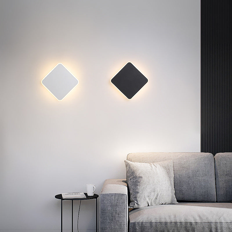 Modernism Single Black/White Wall Mounted Sconce LED Wall Light for Living Room