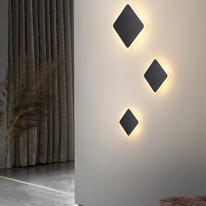Modernism Single Black/White Wall Mounted Sconce LED Wall Light for Living Room