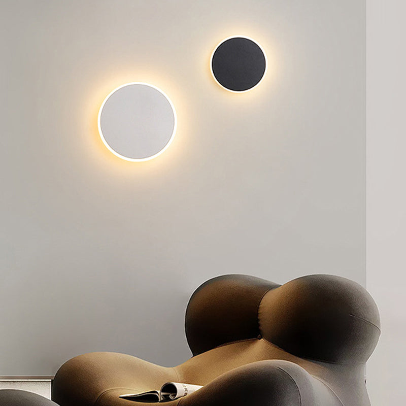 Modernism Single Black/White Wall Mounted Sconce LED Wall Light for Living Room