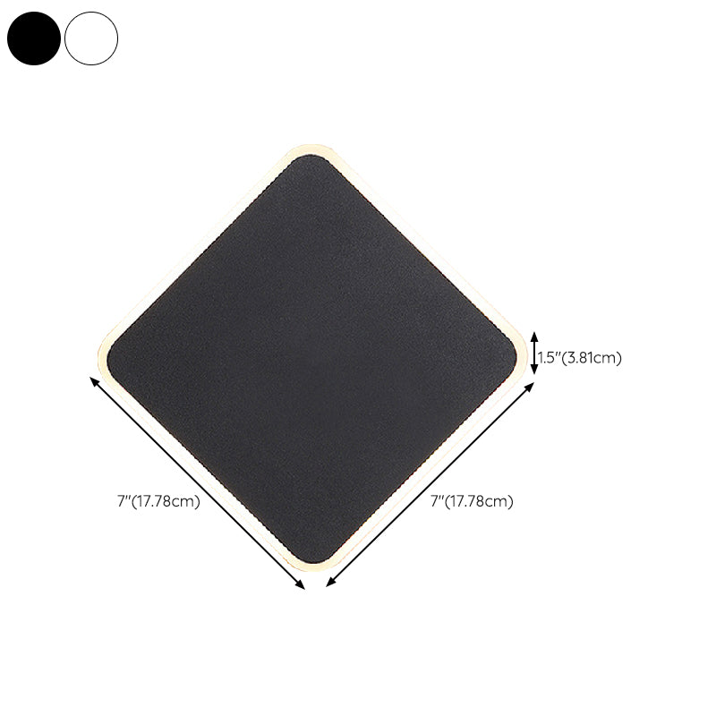 Modernism Single Black/White Wall Mounted Sconce LED Wall Light for Living Room