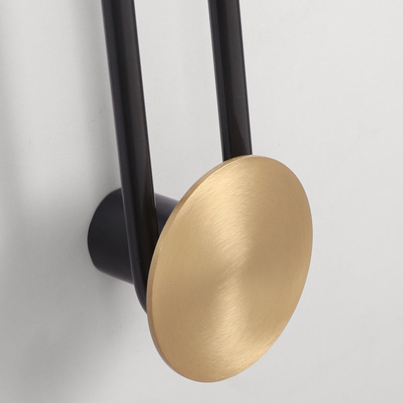 Single Modern Brass Wall Mounted Sconce LED Glass Wall Light for Living Room