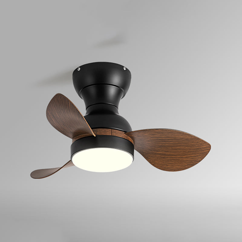 Fan Shape Metal Ceiling Fans Kid Style Single Light Flush Ceiling Fan