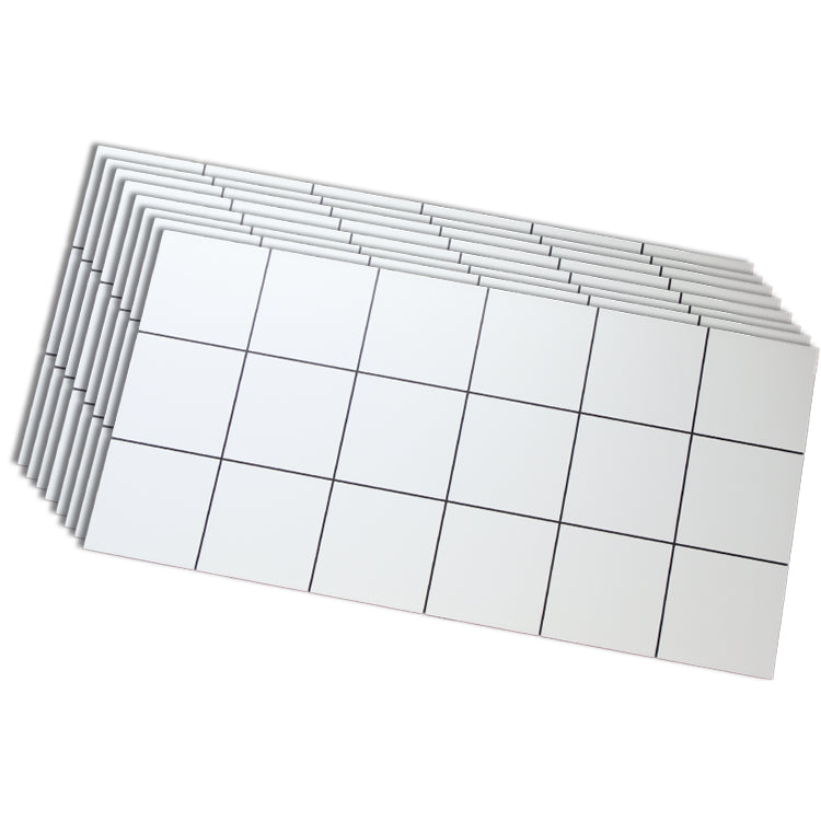 12" X 24" White Subway Tile Mixed Material Rectangular Shower Wall Tile