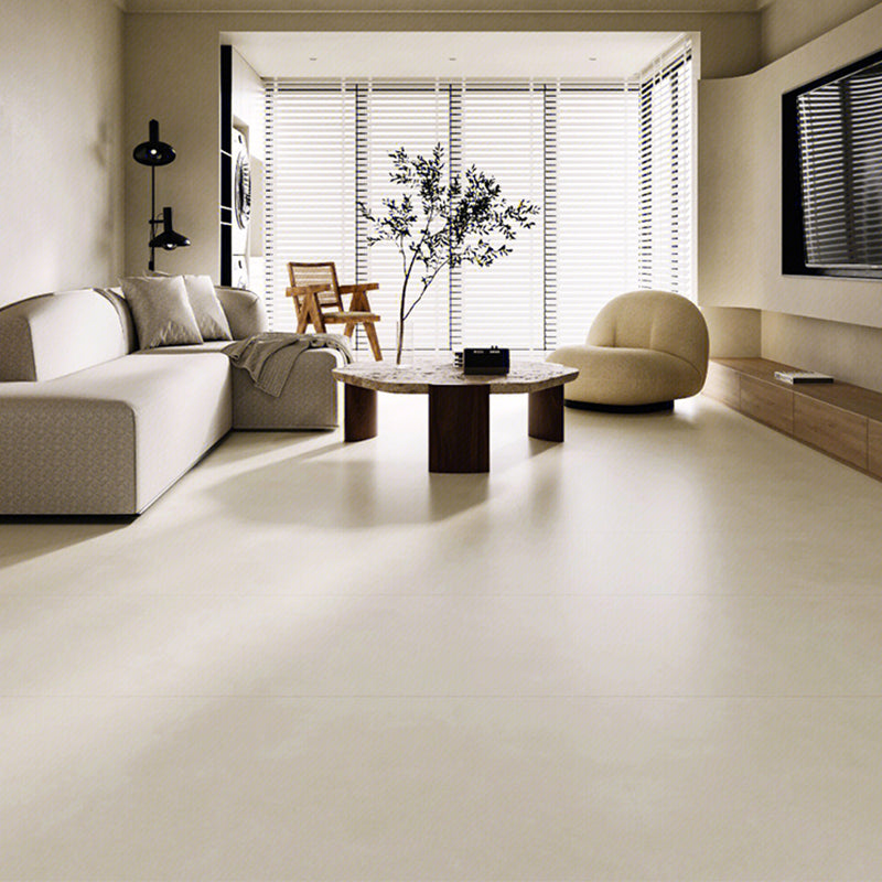 Rectangle Floor Tile Pure Color Straight Edge Floor Tile for Living Room