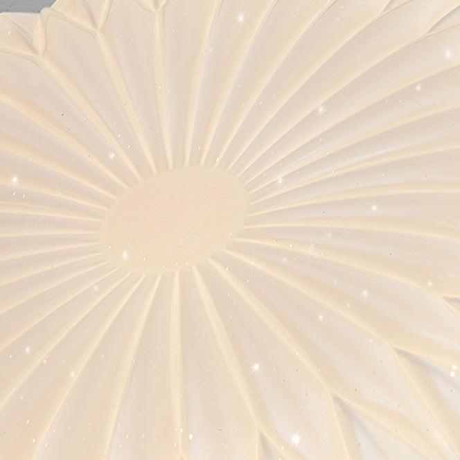 Modernism Beige Single Flush Mount Lighting Round LED Ceiling Light with Acrylic