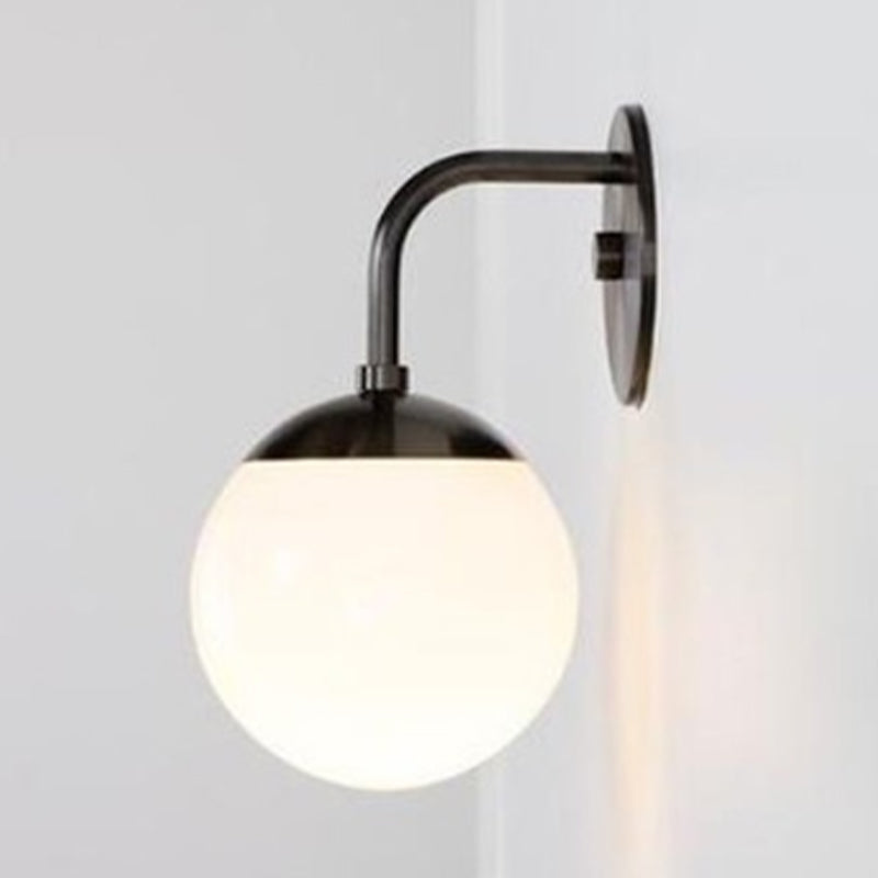 Ball Shape Glass Vanity Lamp Modern Style 1 Light Vanity Light Fixture