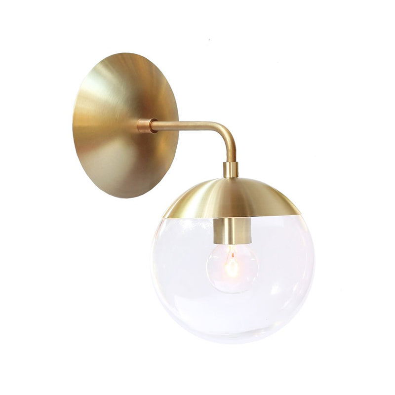 Ball Shape Glass Vanity Lamp Modern Style 1 Light Vanity Light Fixture