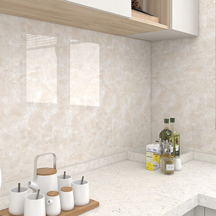 Modern Wallpaper PVC Rectangular Peel & Stick Backsplash Tile