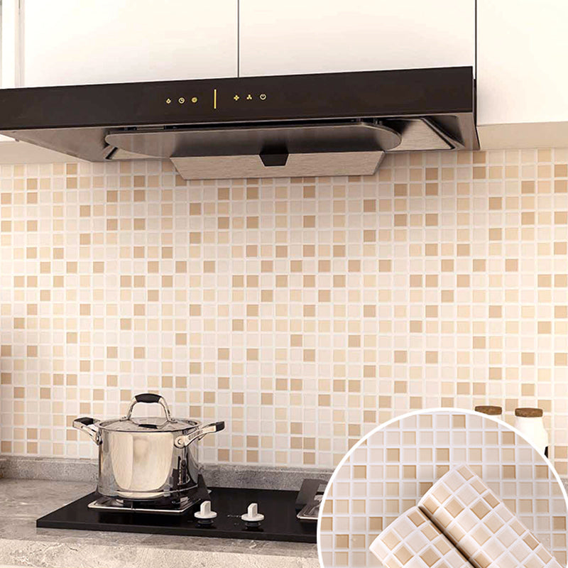 Modern Peel and Stick Backsplash PVC Mosaic Tile Field Tile for Kitchen