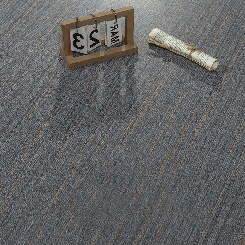 Grey Tone Plastic Floor Fabric Look Square Edge Water Resistant Floor Tile